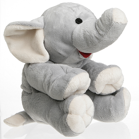 Coussinet chauffant aux noyaux de cerise, peluche Cherry Belly Eléphant