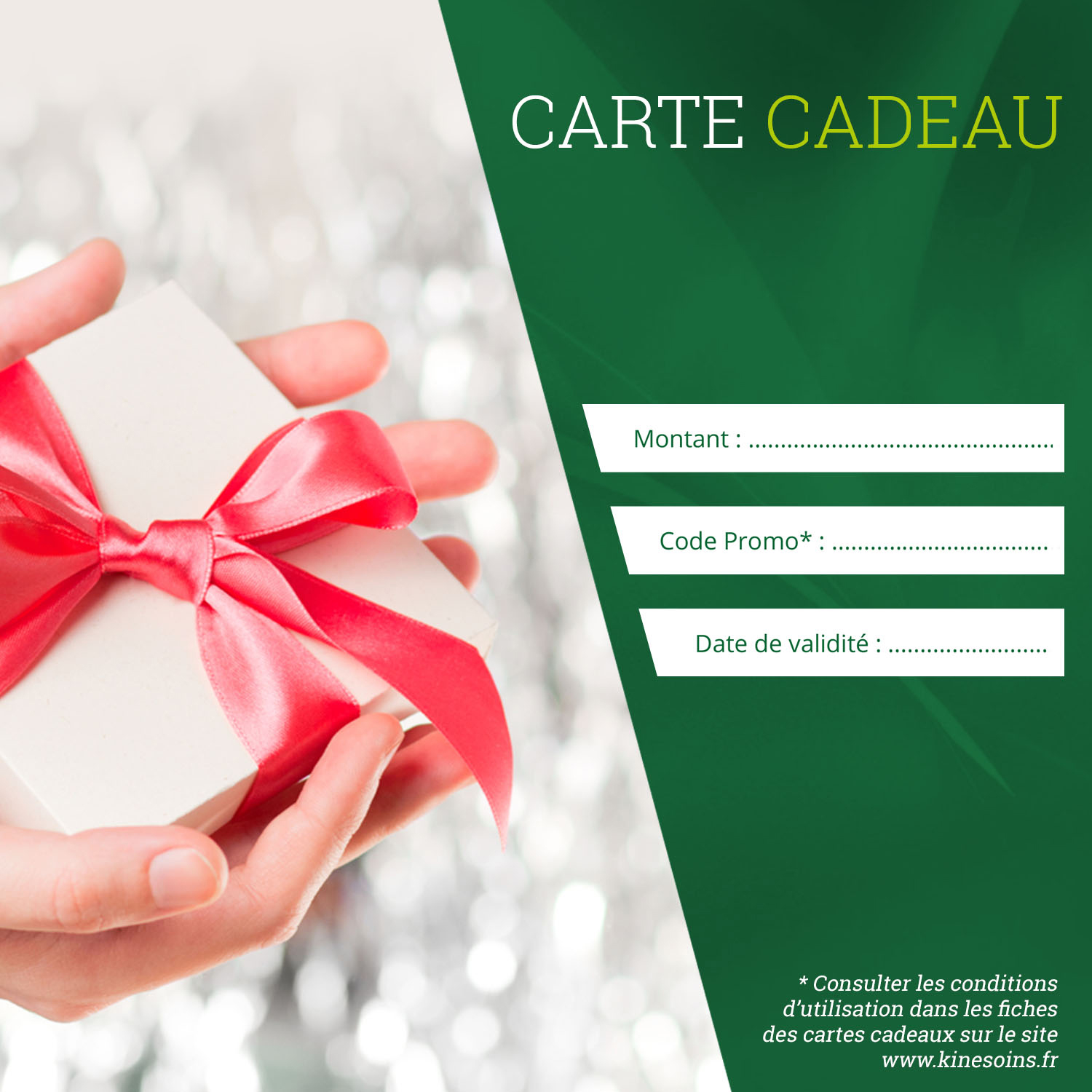 Carte cadeau KINÉSOINS 15��� - Petit budget et grand plaisir