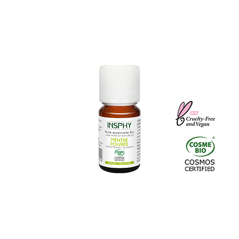 Huile Essentielle Menthe Poivrée Bio 10ml COSMOS CERTIFIED certifié par Cosmécert selon Cosmos